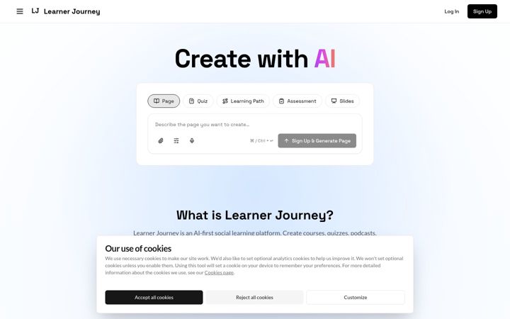 Screenshot of learnerjourney.com