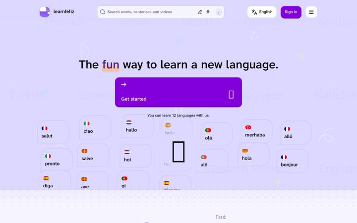 Screenshot of learnfeliz.com