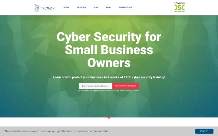 Screenshot of learninfosec.co.uk