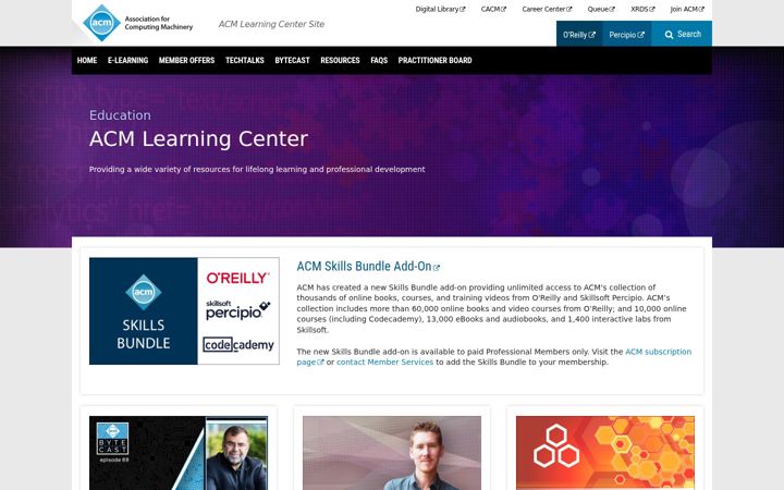 Screenshot of learning.acm.org