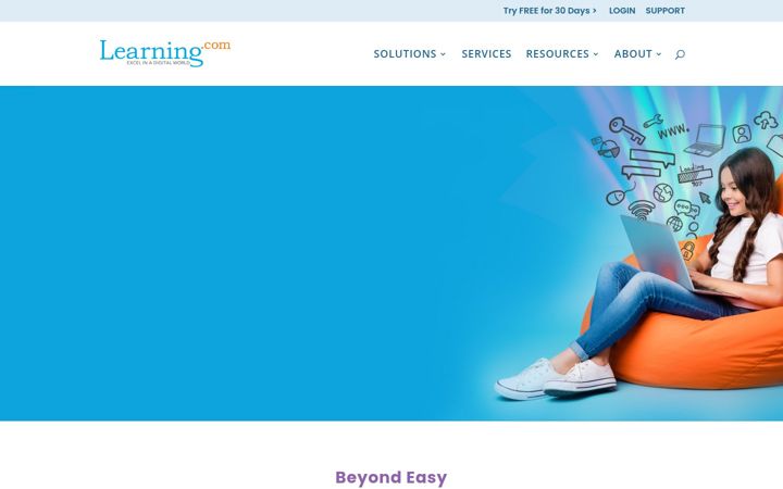 Captura de pantalla de learning.com