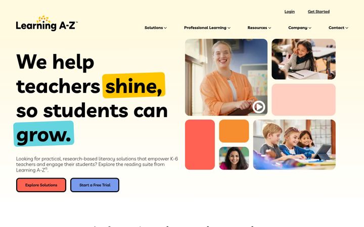 Screenshot of learninga-z.com