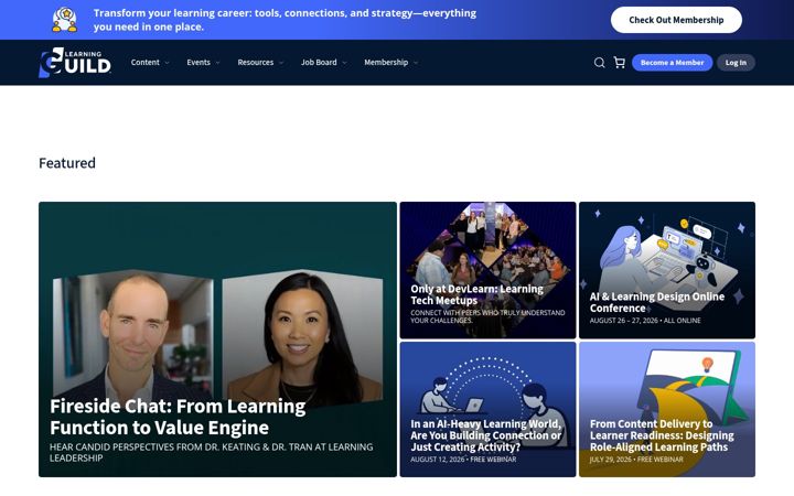 Screenshot of learningguild.com