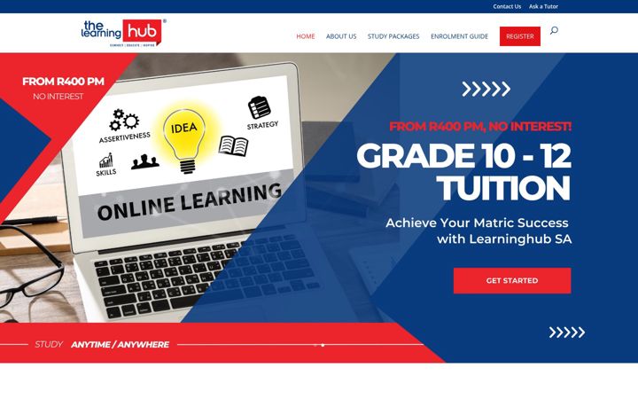 Screenshot of learninghubsa.com