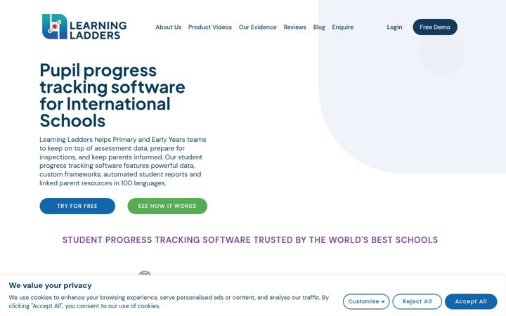 Screenshot of learningladders.info