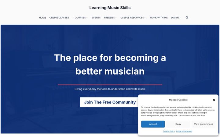 Screenshot of learningmusicskills.com