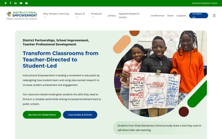 Screenshot of learningsciences.com