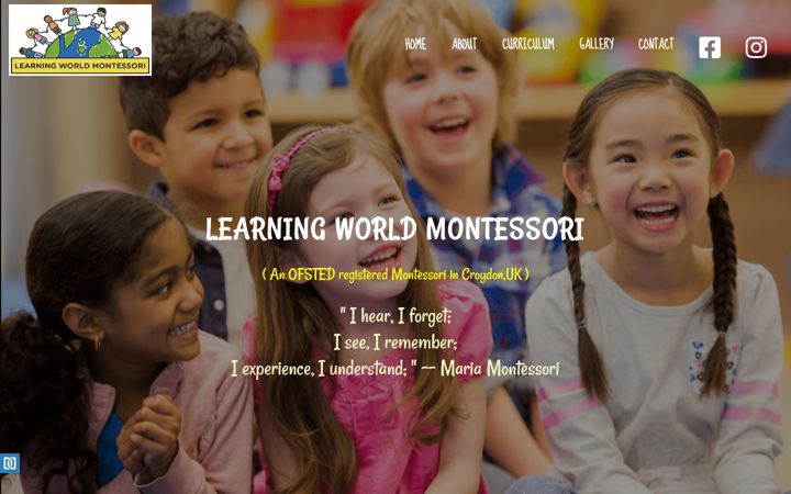 Screenshot of learningworldmontessori.co.uk