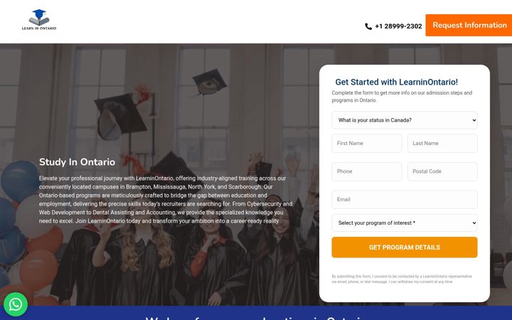 Screenshot of learninontario.ca