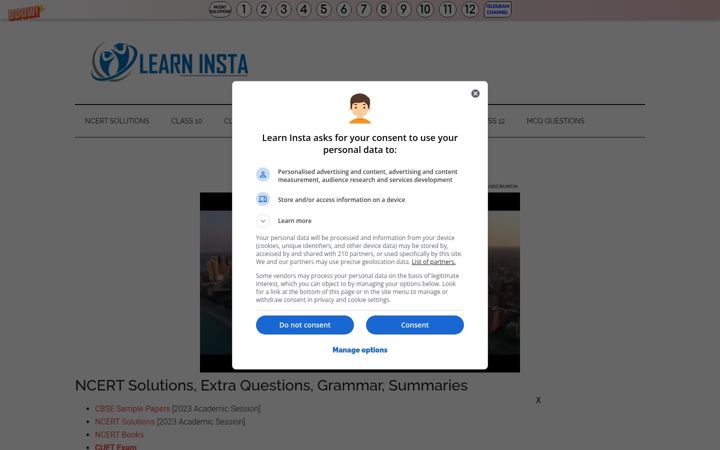 Screenshot of learninsta.com