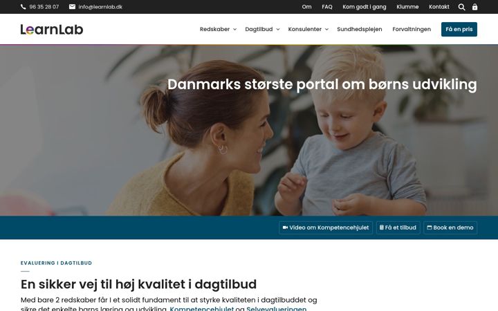 Screenshot of learnlab.dk