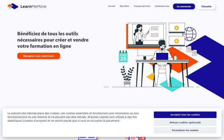 Screenshot of learnmemore.be