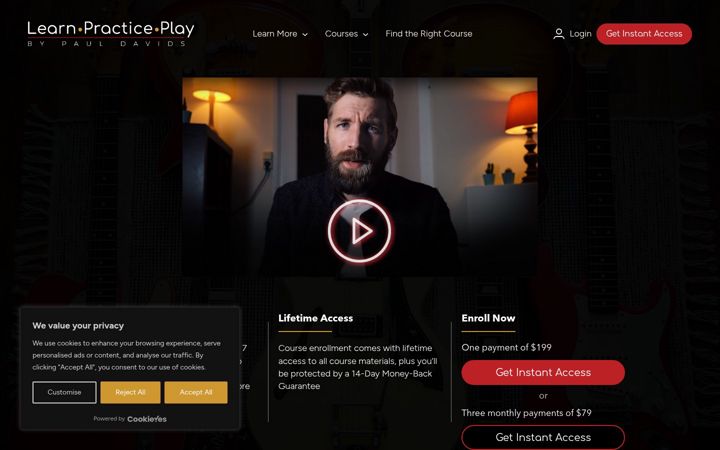 Screenshot of learnpracticeplay.com