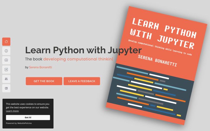 Screenshot of learnpythonwithjupyter.com