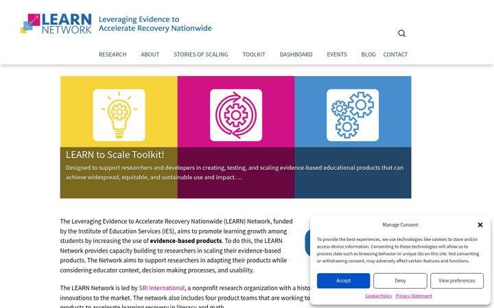 Screenshot of learntoscale.org