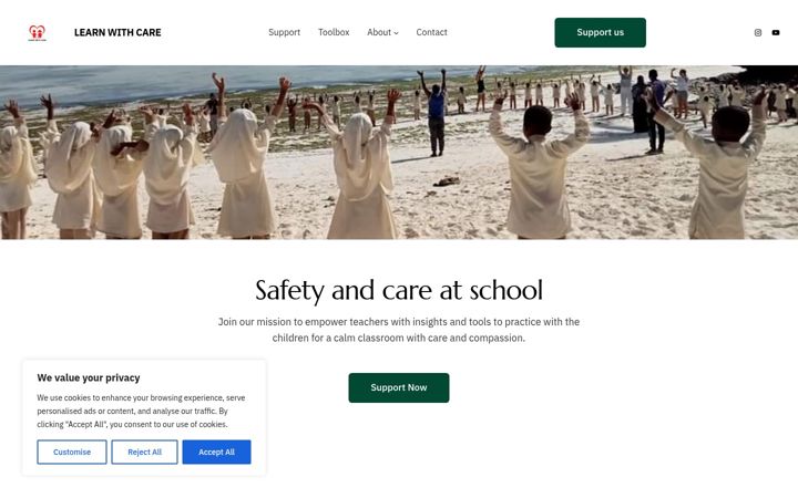 Screenshot of learnwithcare.com
