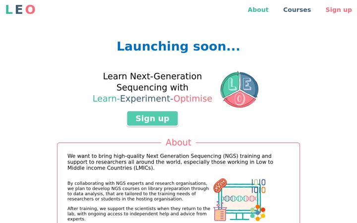 Screenshot of learnwithleo.org