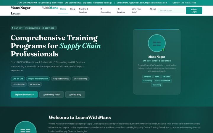 Screenshot van learnwithmans.com