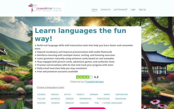 Screenshot of learnwitholiver.com