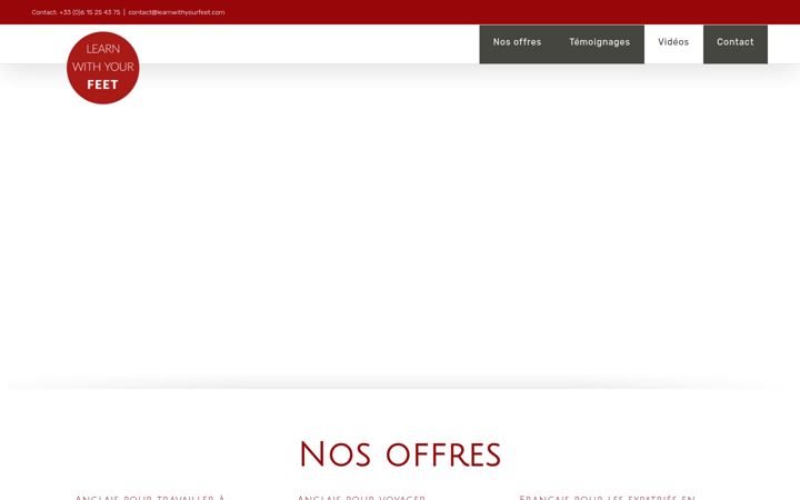 Screenshot of learnwithyourfeet.com