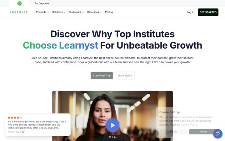 Screenshot of learnyst.com
