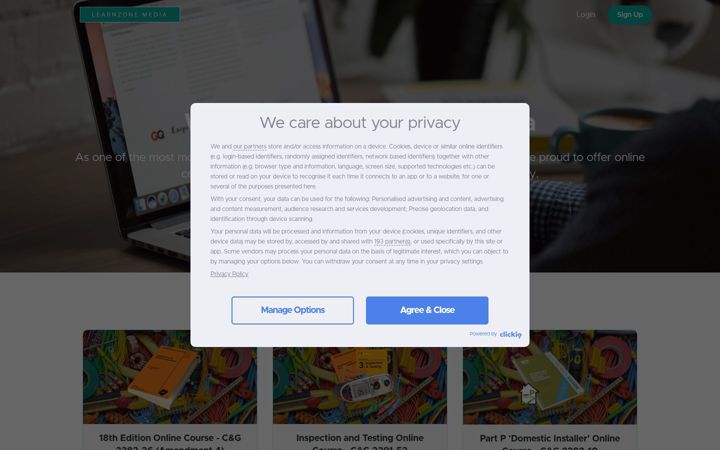 Screenshot of learnzonemedia.co.uk