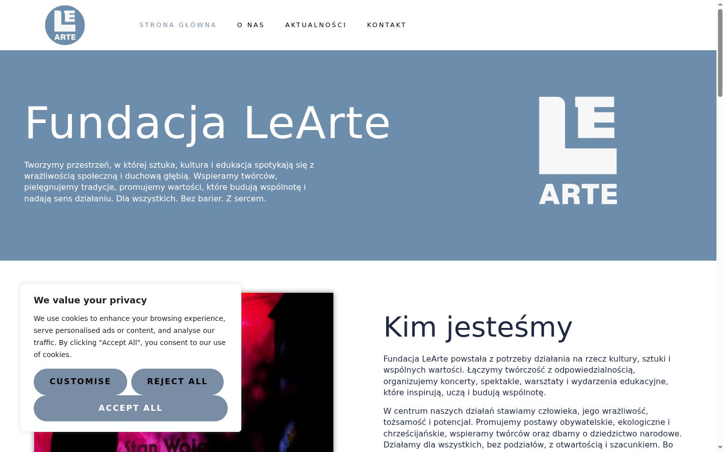 Screenshot tal-banner tal-kunsens muri qabel kwalunkwe interazzjoni