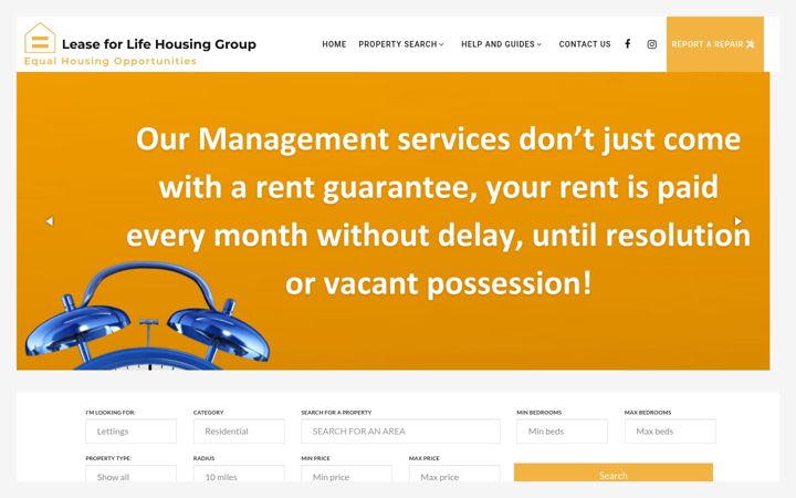 Screenshot of leaseforlife.co.uk