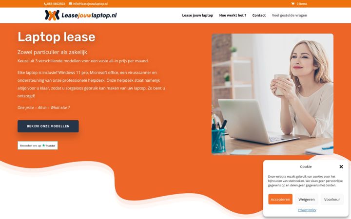 Screenshot of leasejouwlaptop.nl