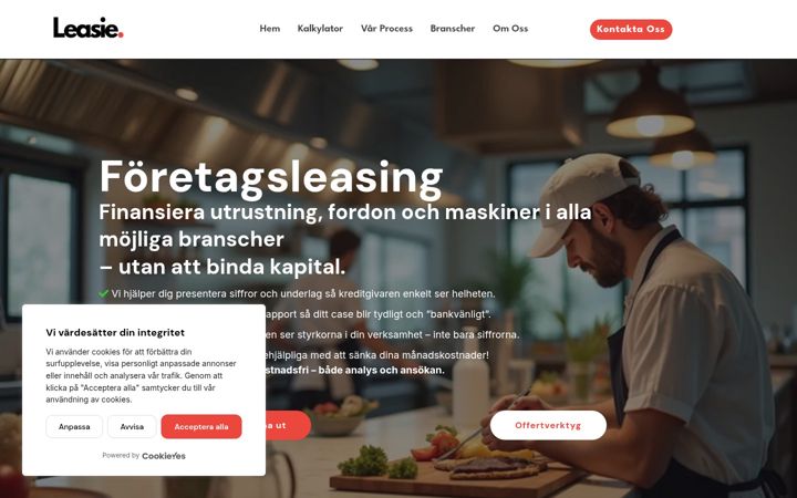 Screenshot of leasie.se