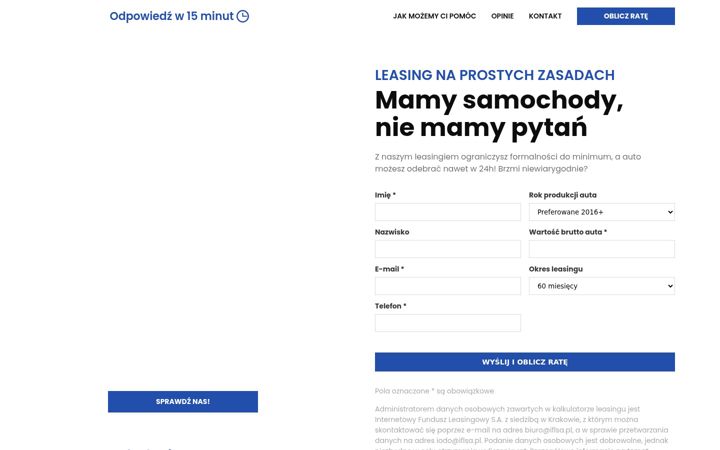 Screenshot of leasingbezkrd.pl