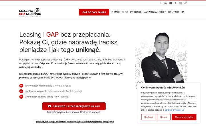 Screenshot of leasingbeztajemnic.pl