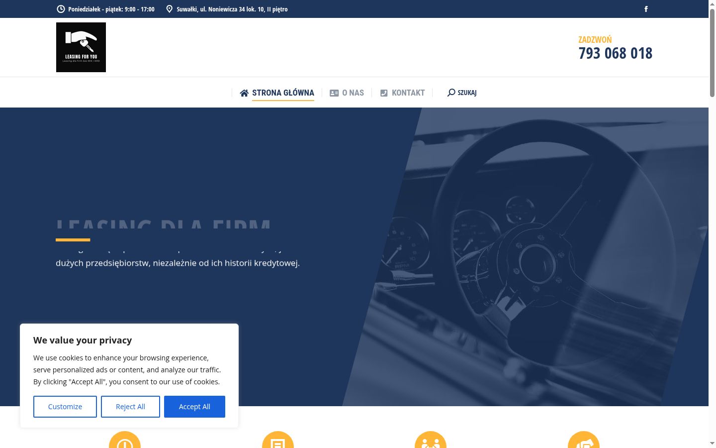 Screenshot del banner di consenso mostrato prima di qualsiasi interazione