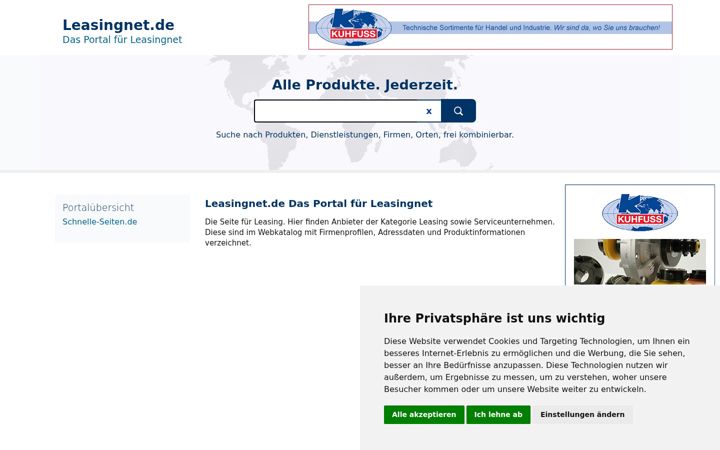 Screenshot of leasingnet.de