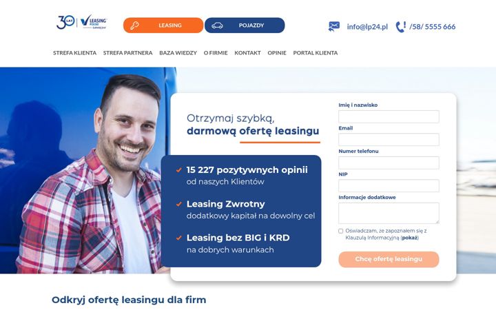 Skärmbild av leasingpolski.pl