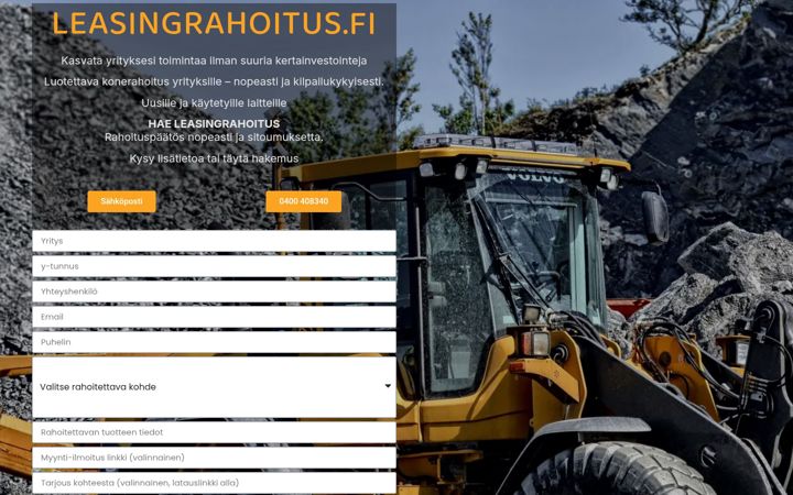 Screenshot of leasingrahoitus.fi