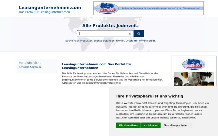 Screenshot of leasingunternehmen.com