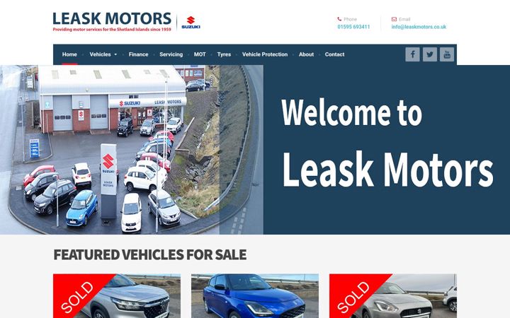 Screenshot of leaskmotors.co.uk