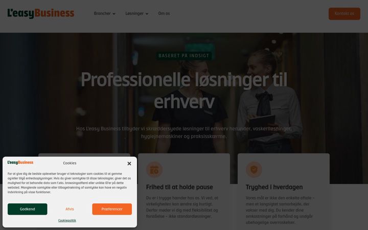 Screenshot of leasybusiness.dk