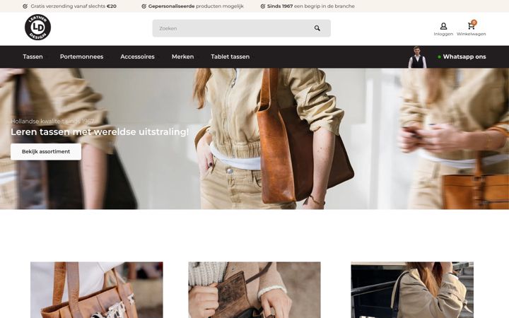 Screenshot of leatherdesign.nl