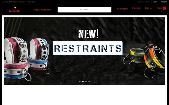 Screenshot of leatheretc.com