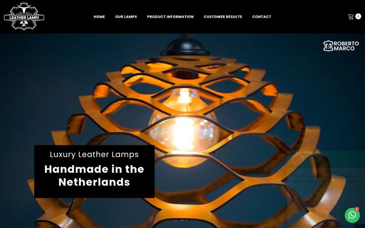 Screenshot of leatherlamps.eu