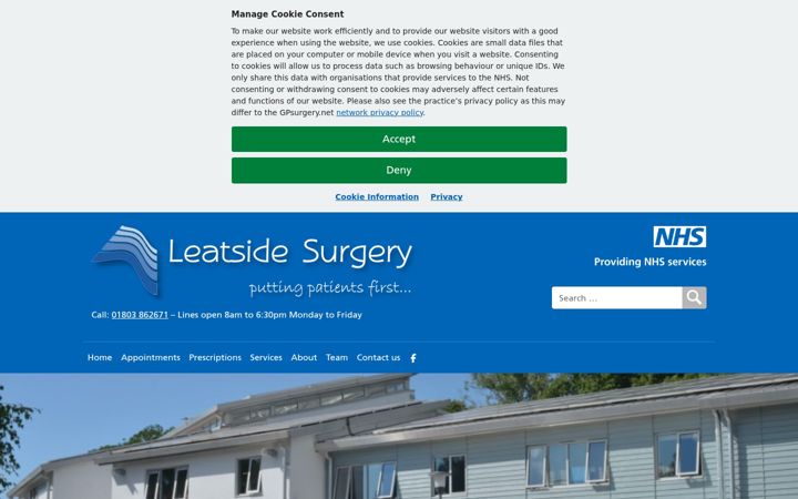 Screenshot of leatside.co.uk