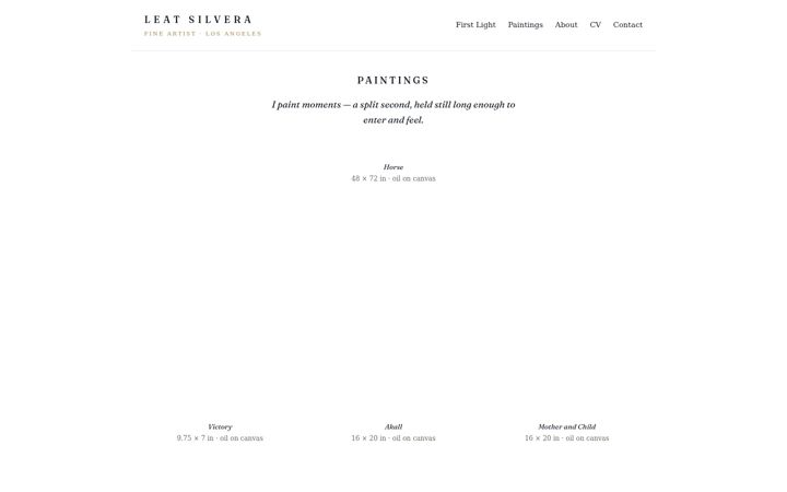Screenshot of leatsilvera.com