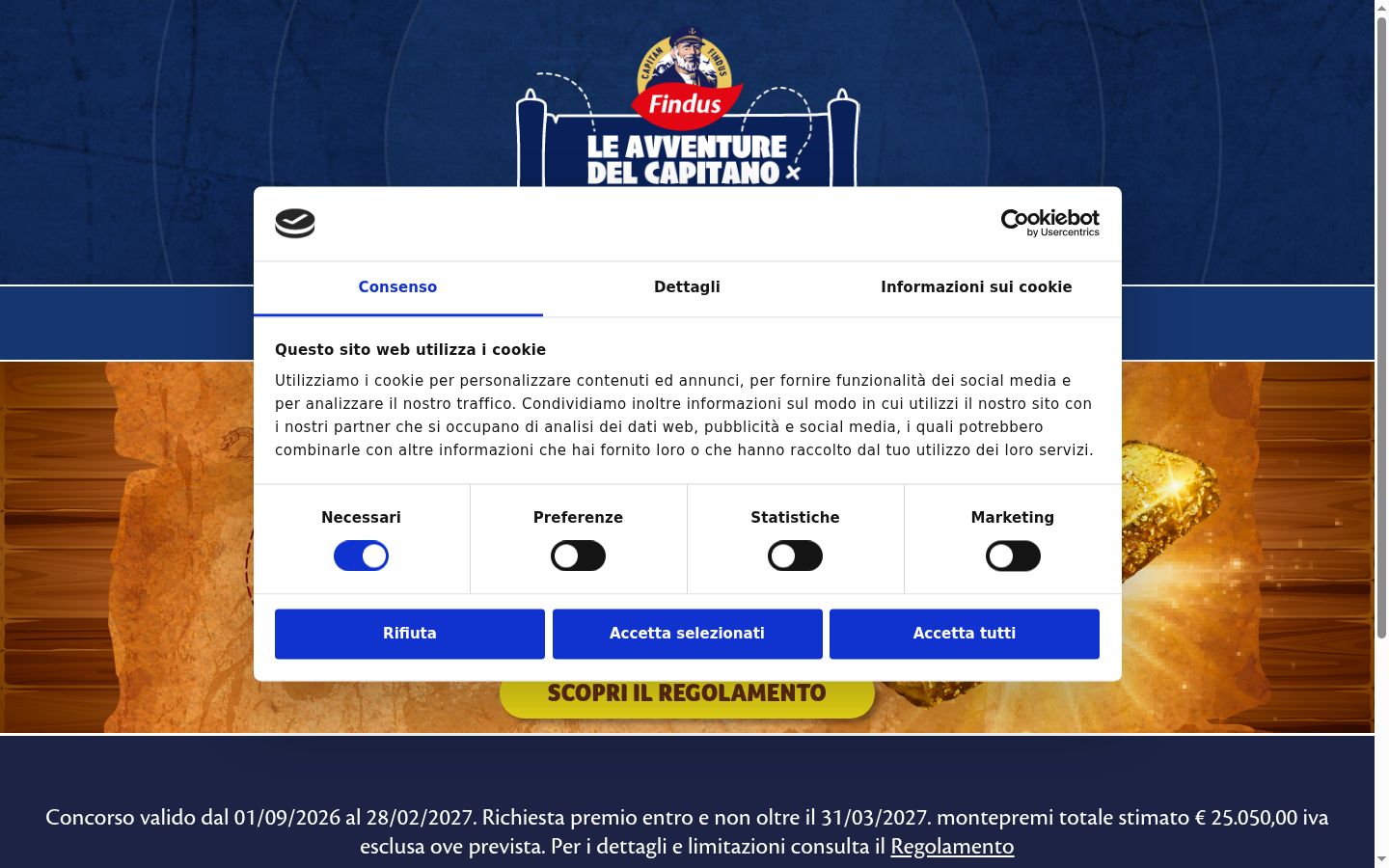 Snímka obrazovky banera súhlasu zobrazeného pred akoukoľvek interakciou