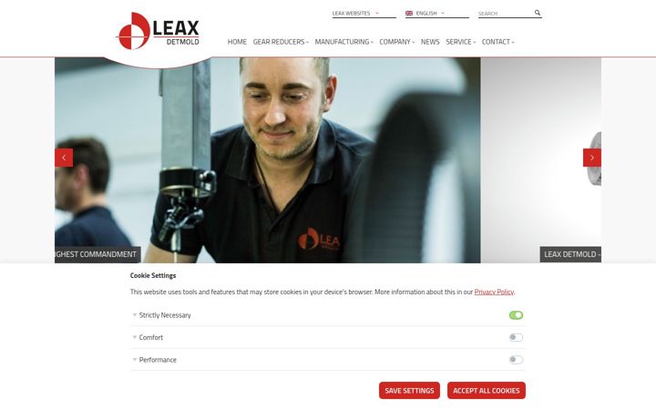 Screenshot of leax-detmold.de