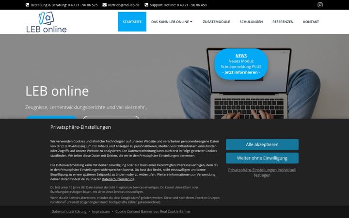 Screenshot of leb-software.de