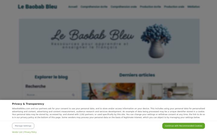 Screenshot of lebaobabbleu.com