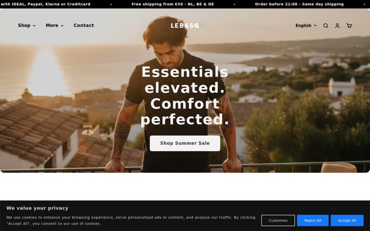 Posnetek zaslona lebasq.com