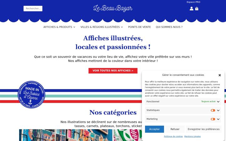 Screenshot of lebeaubazar.fr